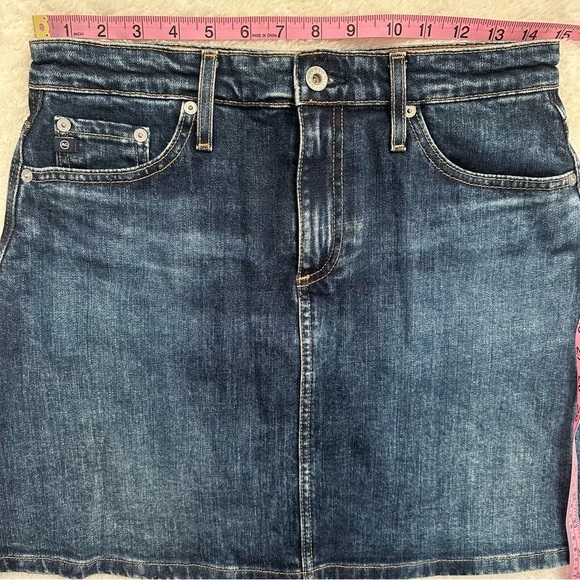 AG Adriano Goldschmied Women's The ALI A-Line Jean Skirt 28 Reg Faded Blue Denim - Picture 4 of 6
